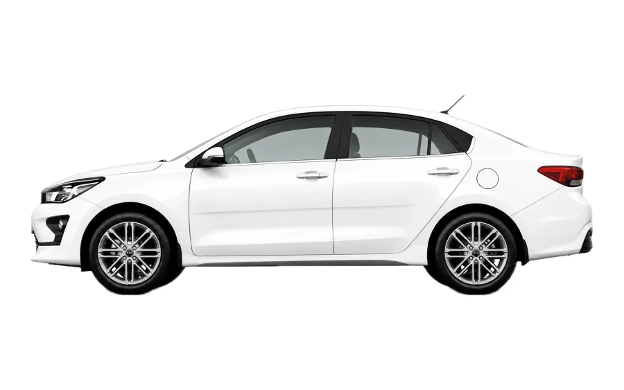 Kia Rio seen from the side